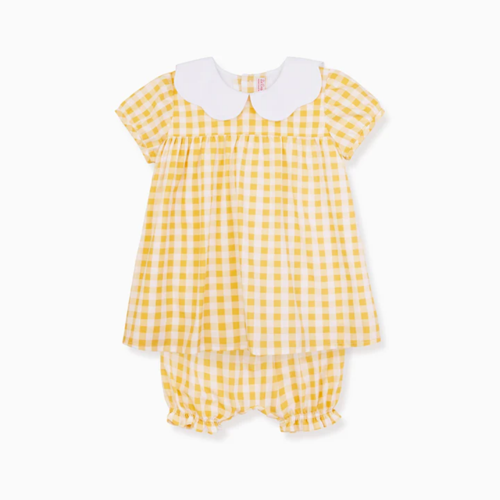 Yellow Gingham Hestia Baby Set